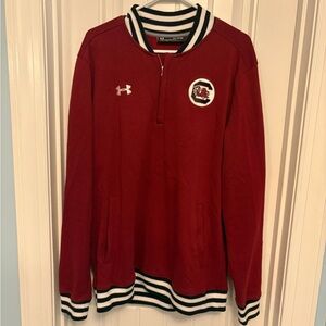Go gamecocks! Under Armour garnet and Black Quarter-Zip Pullover